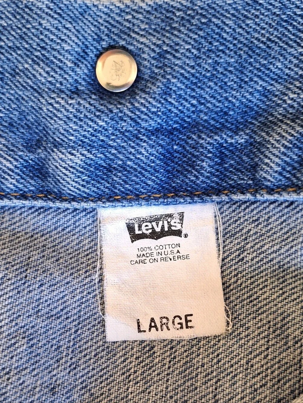 Vintage 1995 Levi’s 70507 Made in USA Denim Trucker Jacket L